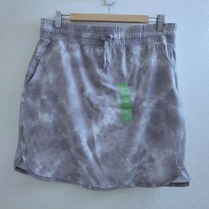 Susan G. Komen Earth Yoga Stretch Woven Skort Gray Marble Large Breast A…